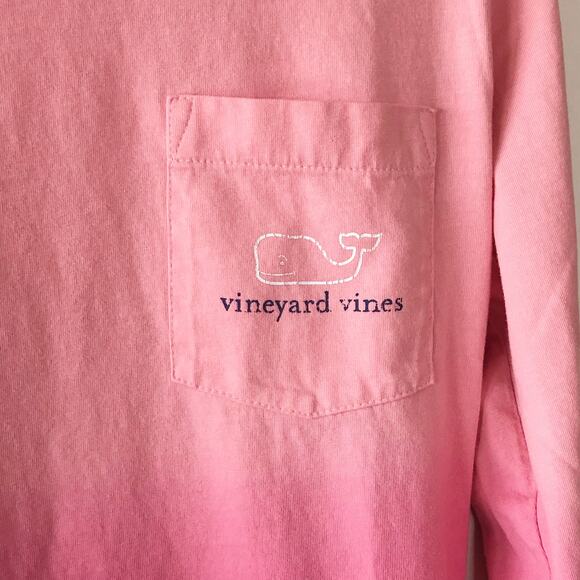 Vinyard Vines Size Small T Shirt Pink Long Sleeve Tie Dye Small 100% Cotton Tee - Picture 4 of 7